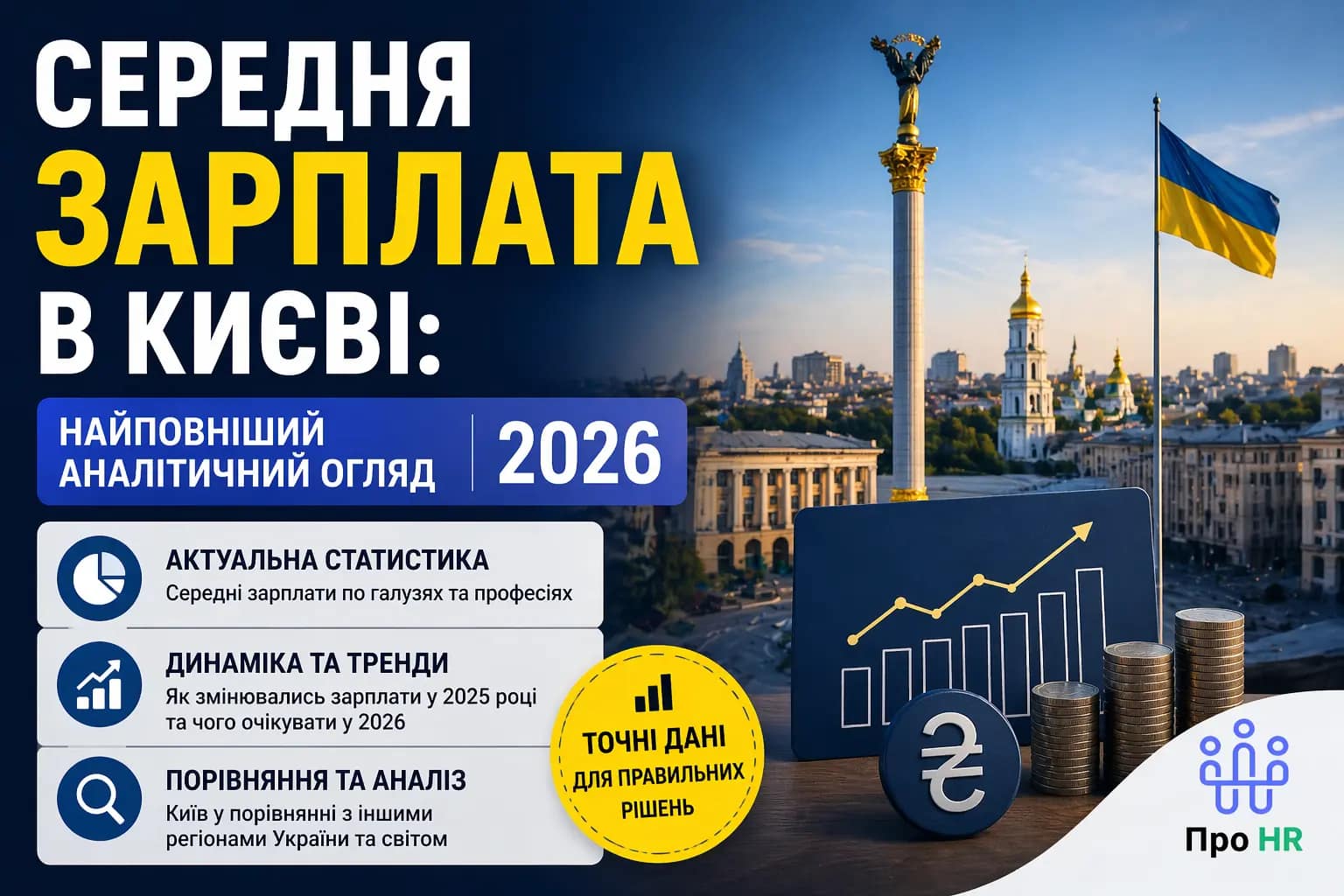 Середня зарплата в Києві: найповніший аналітичний огляд 2026 - Про HR