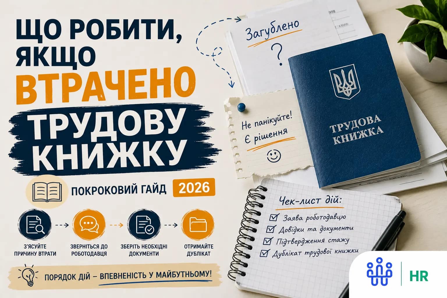 Що робити, якщо втрачено трудову книжку: покроковий гайд 2026 - Про HR