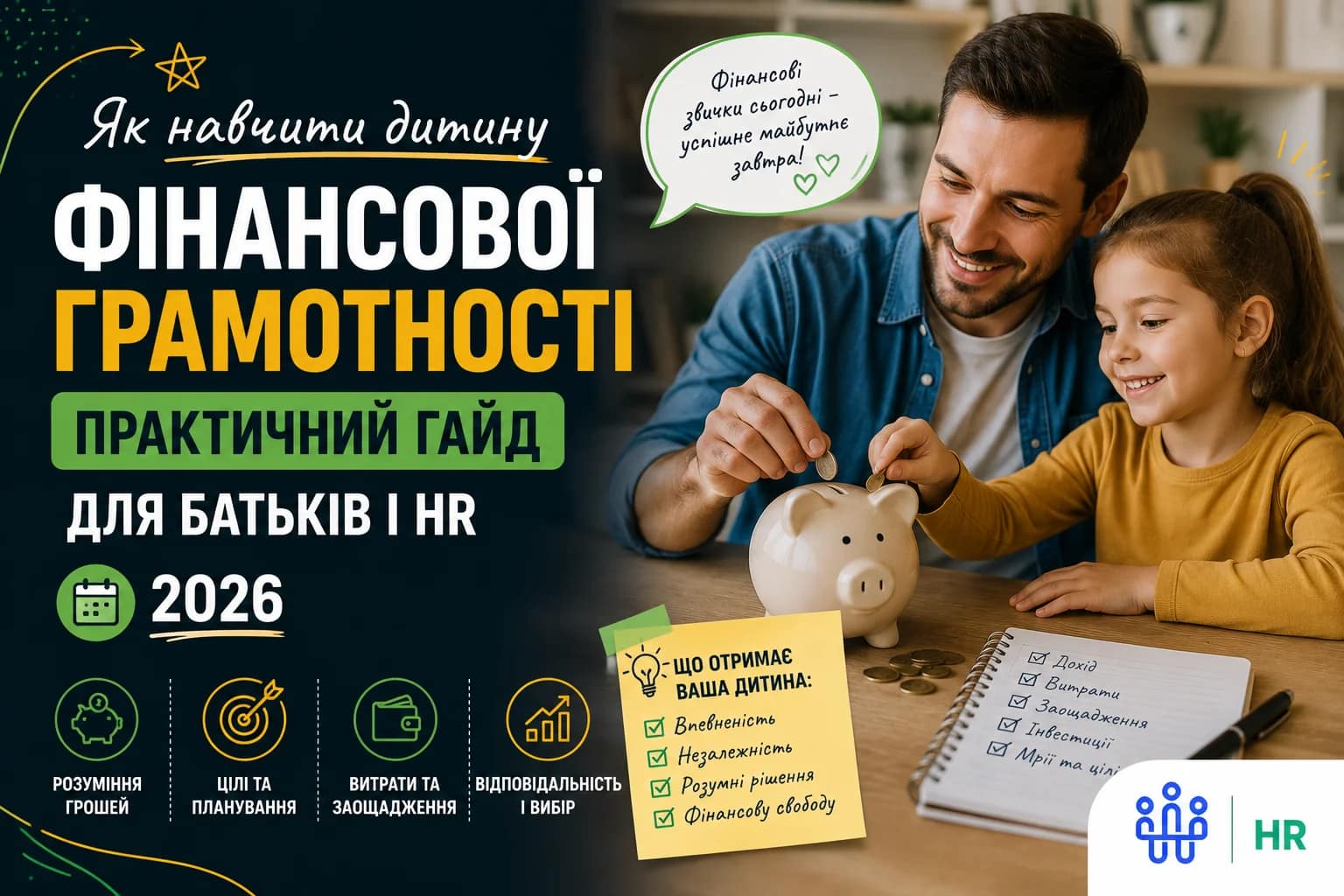 Як навчити дитину фінансової грамотності: практичний гайд для батьків і HR 2026 - Про HR