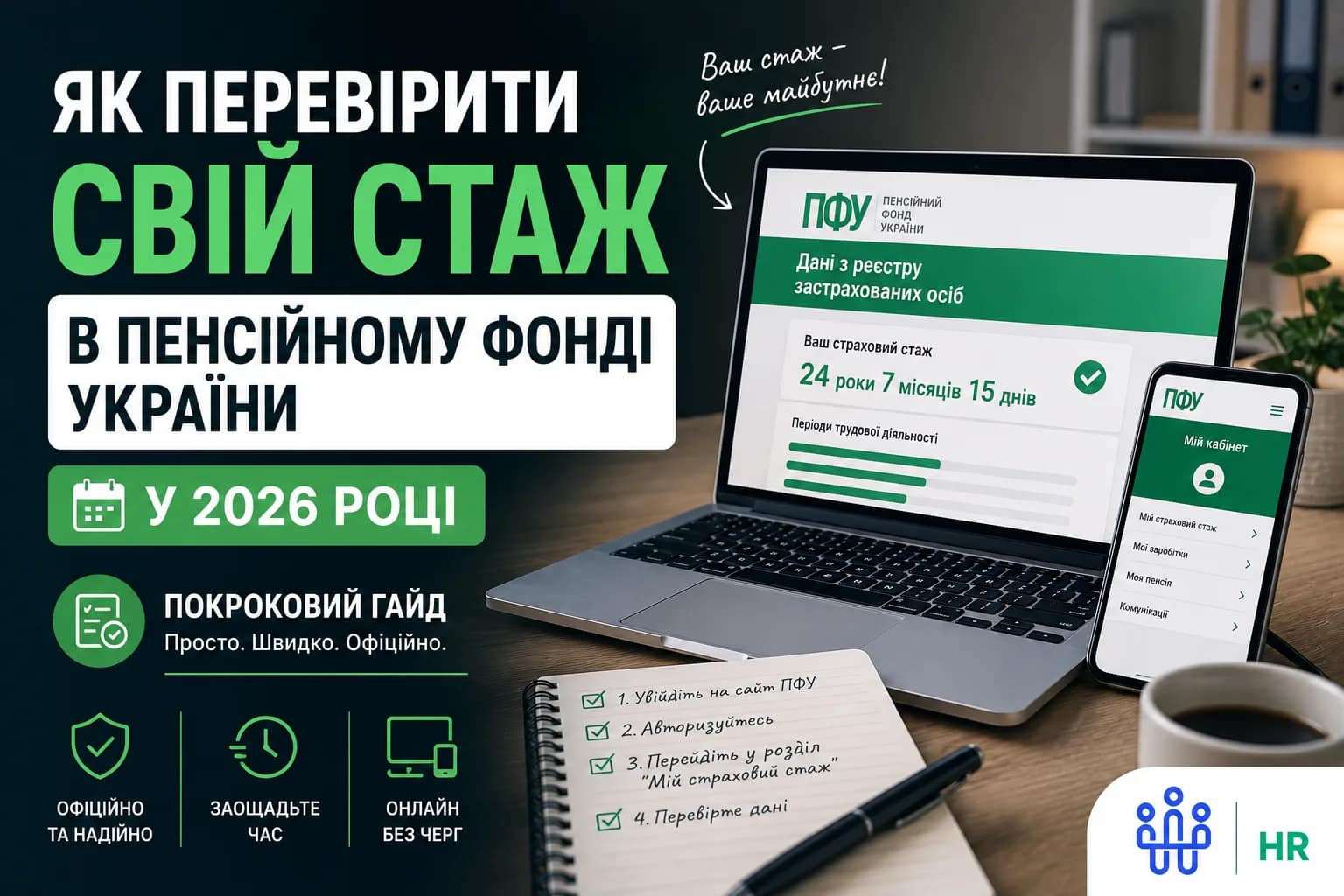 Як перевірити свій стаж в Пенсійному фонді України у 2026 році: покроковий гайд - Про HR
